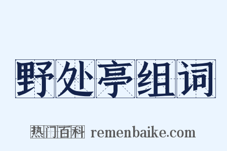 野处亭组词是什么意思的图片